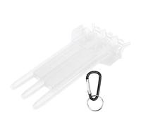 Stylebest Universal Dart Box Durable ABS Case with Aluminium Alloy Hang Buckle for Darts Storage 17 X 8.5cm (Transparent White)