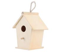 Stylebest Wooden Bird House for Budgerigar Outdoor Hanging Cage Warm Breeding Box Durable Wood Supplies 18x10x13cm