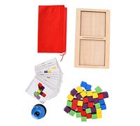 Stylebest Wooden Blocks Toys Educational Puzzle Building Blocks for Cognitive Development 36PCS Set Beech 3 Years Old+ (JQN-Double Battle Thinking Building)