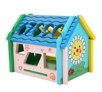 Stylebest Wooden Building Block Toy for Kids, Safe Durable Educational Blocks for Shape Matching Fun, Perfect for 0-6 Years Old, 1 Set