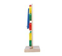 Stylebest Wooden Clock Toy for Kids, Colorful Educational Learning Clock, Hands-On Time Teaching for Boys Girls, 20 * 20 * 6.5cm