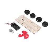Stylebest Wooden Electric DIY Car Model with Fan Blade Motor for Kids Educational Science Learning Play