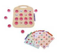 Stylebest Wooden Memory Chess Game Educational Puzzle Toy for Kids - Enhances Memory and Observation Skills - Safe Non- Material (Pink)