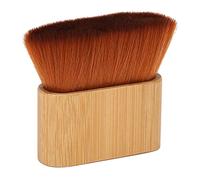 Stylebest Wooden Neck Brush with Soft Bristles, Anti-Static Hair Sweeping Brush for Hair Salon, Durable Solid Wood, 1 Unit
