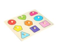 Stylebest Wooden Puzzle Educational Toy for Kids, Brightly Colored Geometry Grasping Shape Game for Children 3+, Made of Durable Wood