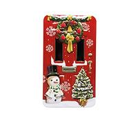 stylebox Tin Biscuit Tin Decorative Box Large Door Box Red for Christmas Biscuits Chocolate Chocolates Storage Approx. 20.5 x 11 x 6 cm Volume: 1.3 L