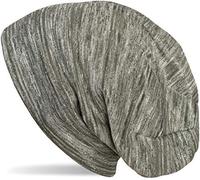 styleBREAKER Beanie hat with Glitter Threads and Small Sequins, Long Slouch Beanie, Ladies 04024148, Color:Mottled Olive