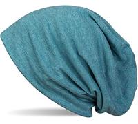 styleBREAKER Classic Beanie hat, Summer, Light, Unisex 04024018, Colour:Mottled Petrol-Blue