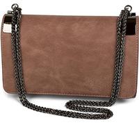 styleBREAKER clutch, evening bag with metal clasp and plain coil chain, vintage design, ladies 02012046, Colour:Dark Old Rose