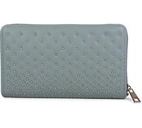 styleBREAKER Denim Blue Purse with Studs, Zip, Wrist Strap, Women's Wallet, 14 Compartments, Phone Holder