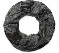 styleBREAKER destroyed vintage-look newspaper print loop tube scarf, scarf, kerchief, unisex 01017043