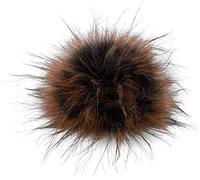 styleBREAKER Faux Fur Pompom for Hats and Beanies, Fake Fur, Winter Fur Bobble 04024161, Colour:Black-Brown