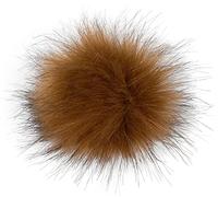 styleBREAKER Faux Fur Pompom for Hats and Beanies, Fake Fur, Winter Fur Bobble 04024161, Colour:Brown-Black