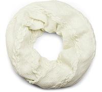 styleBREAKER fine-knit loop scarf with plait pattern, winter snood, knit scarf, unisex 01018151, Colour:Cream-Beige
