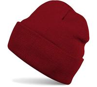 styleBREAKER Kids Knit Beanie with Wide Brim, Double-Layer Hat for Ages 2-5 04024030, Colour:Claret-Red