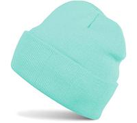 styleBREAKER Kids Knit Beanie with Wide Brim, Double-Layer Hat for Ages 2-5 04024030, Colour:Mint