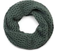 styleBREAKER knit loop scarf with hole pattern, single-colour holed-knit snood, winter knit scarf, unisex 01018156, Colour:Dark Grey