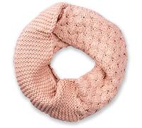 styleBREAKER knit loop scarf with pattern mix, single-colour fine-knit snood, winter knit scarf, unisex 01018153, Colour:Old Rose