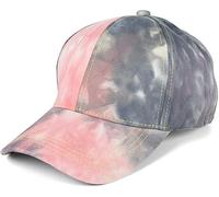 styleBREAKER Ladies Baseball Cap with Batik Pattern, Pattern Unique, 6-Panel, Basecap, Click & Snap Adjustable 04023082, Colour:Beige-Grey-Pink