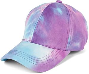 styleBREAKER Ladies Baseball Cap with Batik Pattern, Pattern Unique, 6-Panel, Basecap, Click & Snap Adjustable 04023082, Colour:Turquoise-Violet