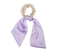 styleBREAKER Ladies Beaded Hairband with Satin Bow, Elastic, Scrunchie, Braid, Satin Ribbon, Hairband 04027037, Colour:Lilac