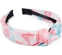 styleBREAKER Ladies Fabric Headband with Colourful Batik Gradient Pattern, Twist Knot, Headband, Hair Accessories 04027046, Colour:Coral-Turquoise