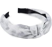 styleBREAKER Ladies Fabric Headband with Colourful Batik Gradient Pattern, Twist Knot, Headband, Hair Accessories 04027046, Colour:Grey-White