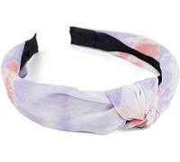styleBREAKER Ladies Fabric Headband with Colourful Batik Gradient Pattern, Twist Knot, Headband, Hair Accessories 04027046, Colour:Lilac-Coral