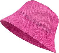 styleBREAKER Ladies Fishing Hat Made of airy Woven Paper Straw, Foldable Crush hat, Sun hat, Bucket Hat 04025032, Pink-