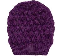 styleBREAKER Ladies Knitted Beanie Hat with Bubble Pattern, Plain Winter, Raspberry Pattern Knitted Hat 04024193, Colour:Violet