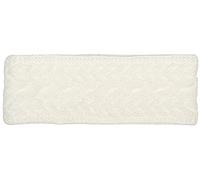 styleBREAKER ladies knitted headband unicoloured with cable stitch, thermo fleece lining, winter headband uni 04026058, Colour:Cream-Beige