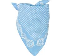 styleBREAKER Ladies triangular scarf cotton with floral pattern, multifunctional scarf, bandana 01016201, Colour:Light Blue-White