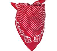 styleBREAKER Ladies triangular scarf cotton with floral pattern, multifunctional scarf, bandana 01016201, Colour:Red-White