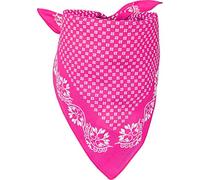 styleBREAKER Ladies triangular scarf cotton with floral pattern, multifunctional scarf, bandana 01016201, Colour:Pink-White