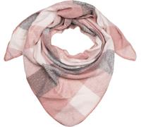 styleBREAKER Ladies XXL woven triangle scarf with colourful check pattern, triangle scarf plaid, winter scarf warm and soft, scarf 01020050, Colour:Ancient rose-grey-white