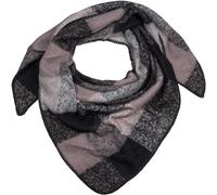 styleBREAKER Ladies XXL woven triangle scarf with colourful check pattern, triangle scarf plaid, winter scarf warm and soft, scarf 01020050, Colour:Grey-Black