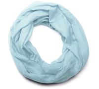 styleBREAKER Lightweight Solid Color Loop Neck Scarf, Summer Sheer Material, Silky Neckwear for Men & Women, Soft, Airy, Fashionable, 77x46 cm, Light Blue