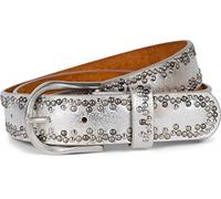styleBREAKER Studded belt with different coloured small studs, belt, shortenable, unisex 03010071, Colour:Silver, size:95cm