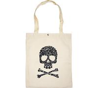 styleBREAKER Sugar Skull Tote Bag 34x40cm | Fabric Bag, Snap Closure, 63cm Handles, Large Main Compartment, Trendy Double-Sided Print, Cotton Finish.