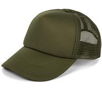 styleBREAKER Unisex 5-Panel Mesh Cap, Trucker Baseball Cap, Adjustable Click and Snap Closure, Cap 04023007, Colour:Dark Olive