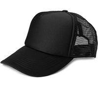 styleBREAKER Unisex 5-Panel Mesh Cap, Trucker Baseball Cap, Adjustable Click and Snap Closure, Cap 04023007, Colour:Black