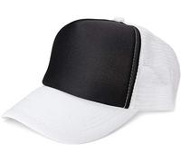 styleBREAKER Unisex 5-Panel Mesh Cap, Trucker Baseball Cap, Adjustable Click and Snap Closure, Cap 04023007, Colour:Black-White