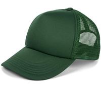 styleBREAKER Unisex 5-Panel Mesh Cap, Trucker Baseball Cap, Adjustable Click and Snap Closure, Cap 04023007, Colour:Dark Green