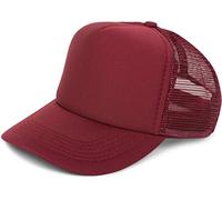 styleBREAKER Unisex 5-Panel Mesh Cap, Trucker Baseball Cap, Adjustable Click and Snap Closure, Cap 04023007, Colour:Wine Red