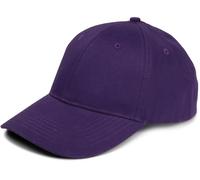 styleBREAKER Unisex 6-Panel Baseball Cap | Brushed Cotton | Adjustable Hook and Loop Fastener | Solid Color Classic Cap for Men and Women, Colour:Purple