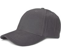 styleBREAKER Unisex 6-Panel Baseball Cap | Brushed Cotton | Adjustable Hook and Loop Fastener | Solid Color Classic Cap for Men and Women, Anthracite