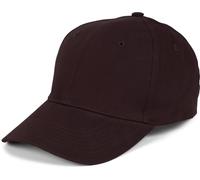 styleBREAKER Unisex 6-Panel Baseball Cap | Brushed Cotton | Adjustable Hook and Loop Fastener | Solid Color Classic Cap for Men and Women, Colour:Brown