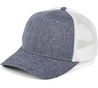 styleBREAKER Unisex 6-Panel Snapback Cap Mottled with mesh Insert at Back, Baseball Cap, Basecap, Adjustable 04023079, Colour:Denim Blue Mottled/White