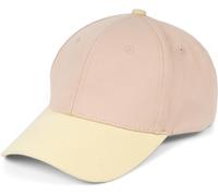 styleBREAKER Unisex Baseball Cap Two-Tone Pastel, 6 Panel Cap Multicolored, Adjustable Buckle Basecap 04023095, Colour:Beige-Yellow