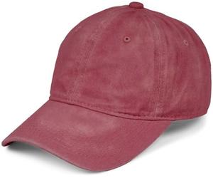styleBREAKER Unisex Baseball Cap Vintage Look Adjustable 6-Panel Cappy in Washed Optic with Curved Visor Cotton Retro Cap for Men and Women, Wine Red